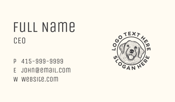 Labrador Dog Pet Business Card Design Image Preview