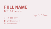 Red Signature Wordmark Business Card Image Preview