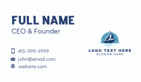 Sailing Sea Yacht  Business Card Design