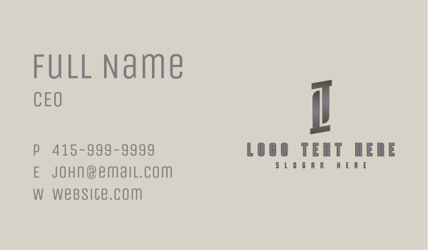 Classic Corporate Letter I Business Card Design Image Preview