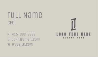 Classic Corporate Letter I Business Card Image Preview
