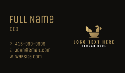 Abstract Golden Chicken Business Card Image Preview