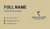 Cartoon Wild Wolf Hat Business Card Image Preview