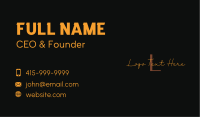 Minimalist Luxury Letter  Business Card Design