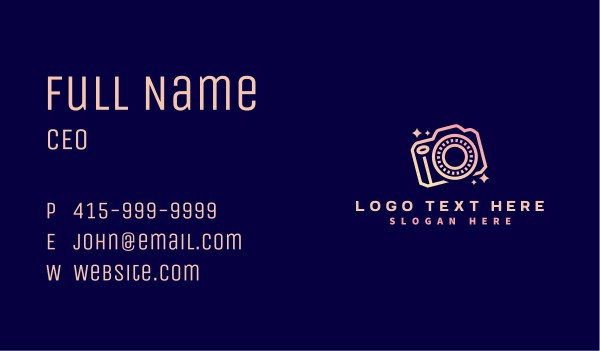 Camera Photography Gallery Business Card Design Image Preview