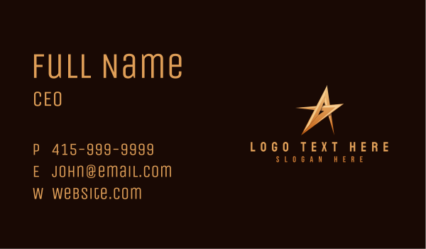 Luxury Star Startup Business Card Design Image Preview