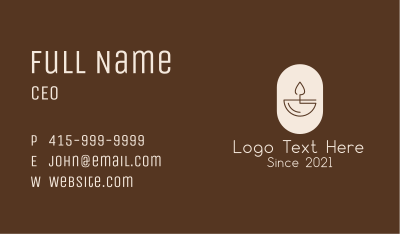 Minimalist Candle Decor Business Card Image Preview