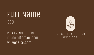 Minimalist Candle Decor Business Card Image Preview