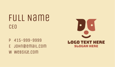 Cute Puppy Face  Business Card Image Preview