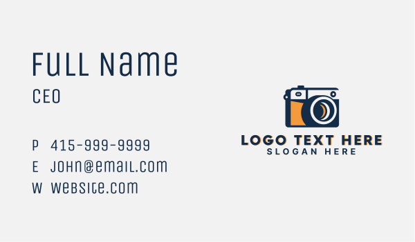 Photo Digital Camera Business Card Design Image Preview