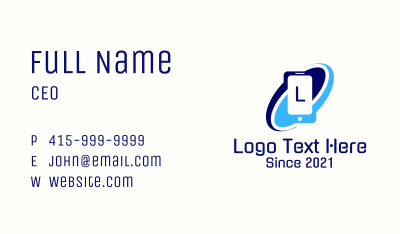Mobile Gadget Letter Business Card Image Preview