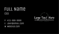 Script Chalk Wordmark Business Card Image Preview