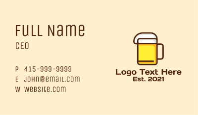 Minimalist Beer Icon Business Card Image Preview