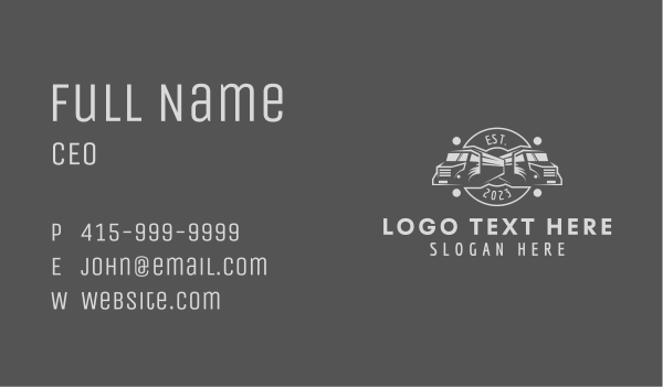 Trucking Cargo Delivery Business Card Design Image Preview