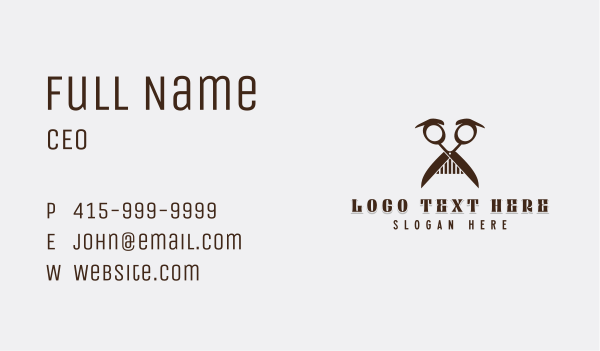 Barbershop Hairstylist Grooming Business Card Design Image Preview