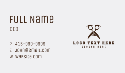Barbershop Hairstylist Grooming Business Card Image Preview
