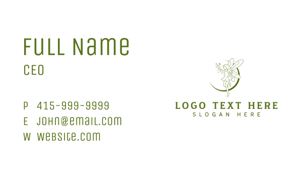 Fictional Fairy Wings Business Card Design Image Preview