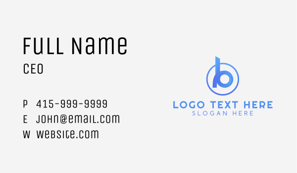 Blue Business Letter B Business Card Design Image Preview