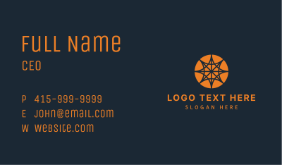 Orange Star Pattern  Business Card Image Preview