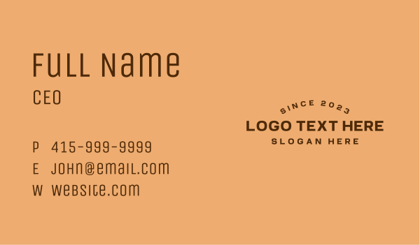 Vintage Store Wordmark Business Card Design Image Preview