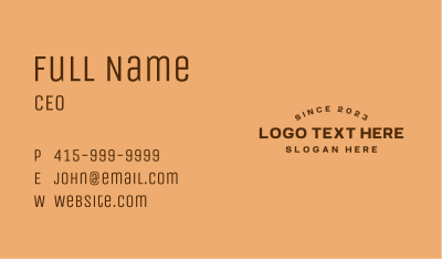Vintage Store Wordmark Business Card Image Preview