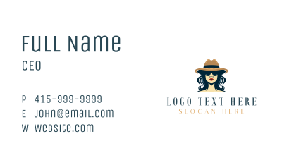 Feminine Hat Style Business Card Image Preview