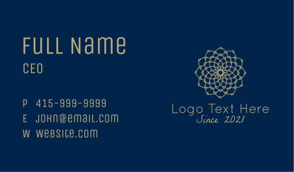 Ornamental Flower Mandala  Business Card Design Image Preview