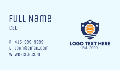 Sport Ball Team Shield Business Card Image Preview