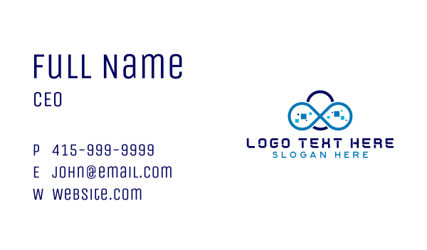 Infinity Cloud Storage Technology Business Card Design Image Preview