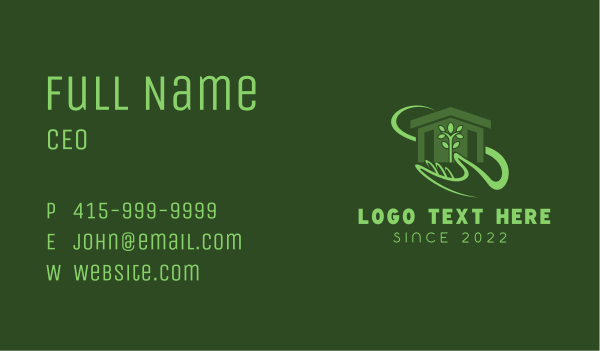 House Gardening Hand Business Card Design Image Preview