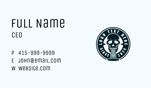 Skull Tattoo Streetwear Business Card Design Image Preview
