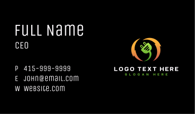 Natural Electric Plug Business Card Image Preview