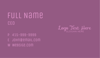 Elegant Cosmetic Wordmark Business Card Image Preview