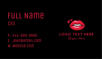Red Sexy Lips Cosmetics Business Card Image Preview
