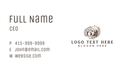 Vintage Camera Studio Business Card Image Preview