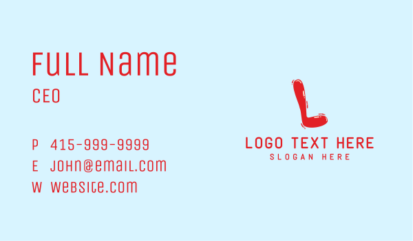 Liquid Soda Letter L Business Card Design Image Preview