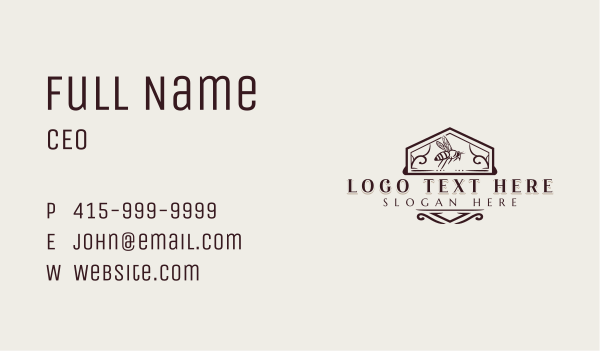 Deluxe Honey Bee Business Card Design Image Preview