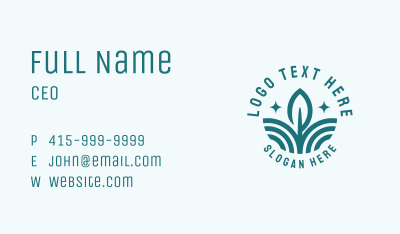 Farm Agriculture Gardening  Business Card