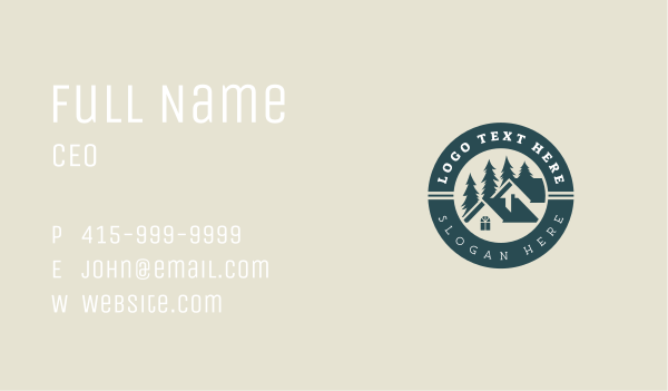 Forest House Residence  Business Card Design Image Preview