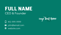 White Graffiti Wordmark  Business Card Image Preview