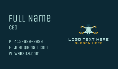 Flying Drone Quadcopter Business Card Image Preview