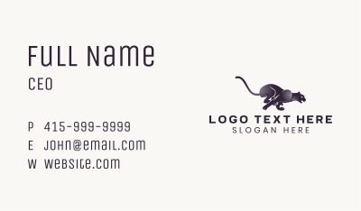 Gradient Animal Panther Business Card Image Preview