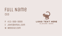 Brown Monkey Animal  Business Card Image Preview