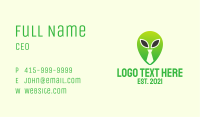 Green Alien Tie  Business Card Image Preview