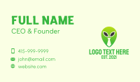 Green Alien Tie  Business Card Image Preview