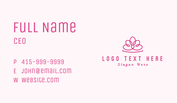 Beauty Floral Crown Business Card Design Image Preview