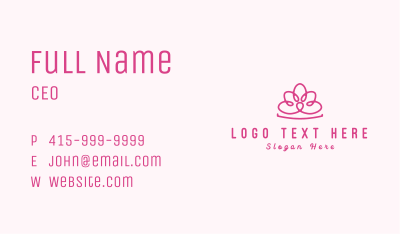 Beauty Floral Crown Business Card Image Preview