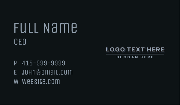 Gray Business Wordmark Business Card Design Image Preview
