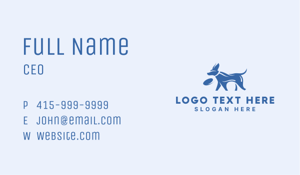 Blue Puppy Dog Business Card Design Image Preview