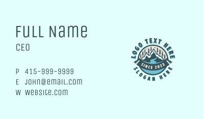 Forest Mountain Lake Business Card Image Preview